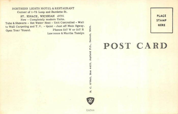 Northern Lights Motel & Restaurant - Old Postcard Photo (newer photo)